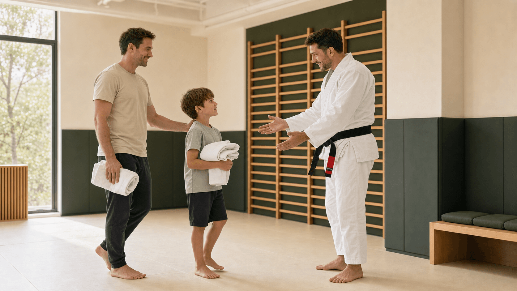 Первое знакомство ребёнка с залом Arnaut BJJ Team